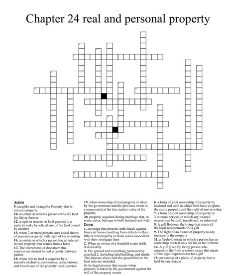 Click the answer to find similar crossword clues. . One whose property is held crossword clue